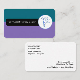 Cartes de visite de kinésithérapeute médical