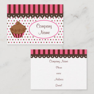 Cartes de visite de la boulangerie Cupcake