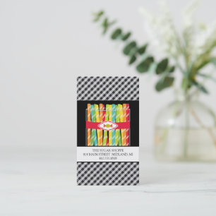 Cartes de visite de la boutique de bonbons