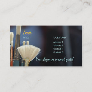 Cartes de visite de la brosse de l'artiste