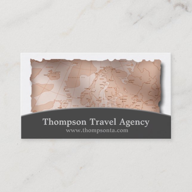 Cartes de visite de la carte des agents de voyage (Devant)