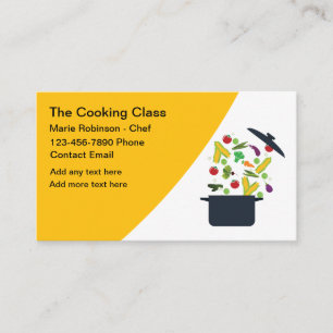 Cartes de visite de la classe Cuisines tendance.
