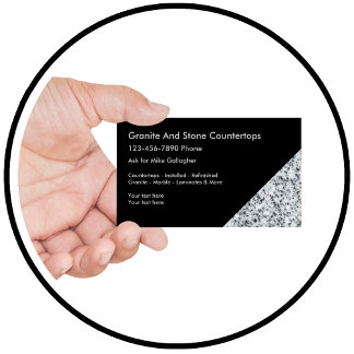 Cartes de visite de la décoration en granit