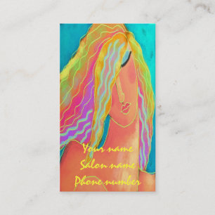 Cartes de visite de la liste des cheveux