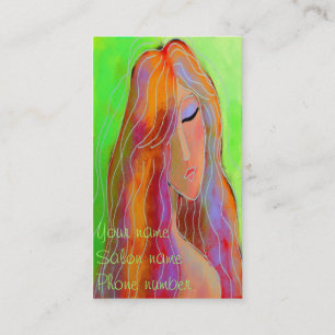 Cartes de visite de la liste des cheveux