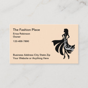 Cartes de visite de la mode et des vêtements pour