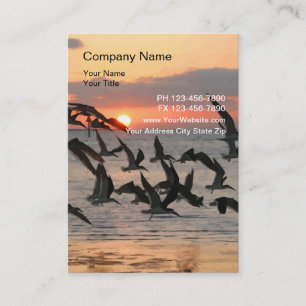 Cartes de visite de la nature à la plage