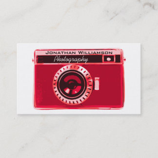 Cartes de visite de la photographie à caméra rouge