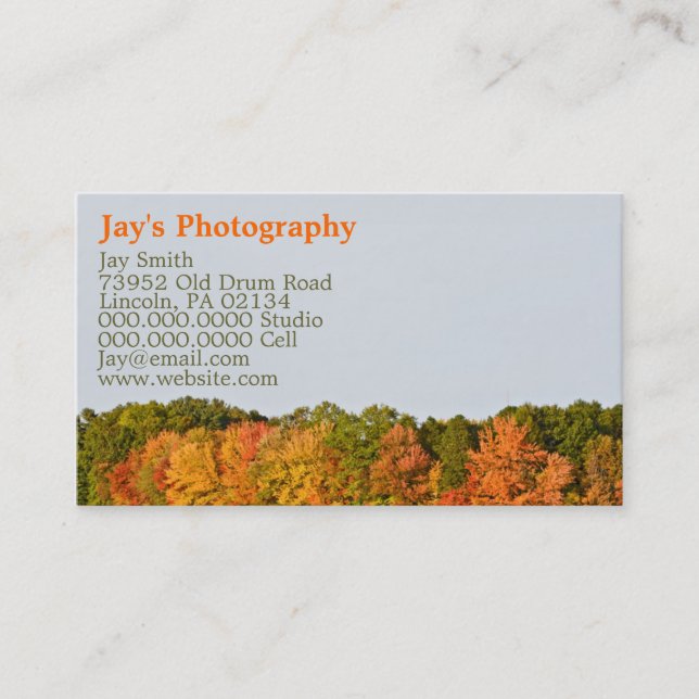 Cartes de visite de la photographie nature (Devant)
