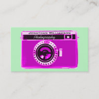 Cartes de visite de la photographie Retro Pink