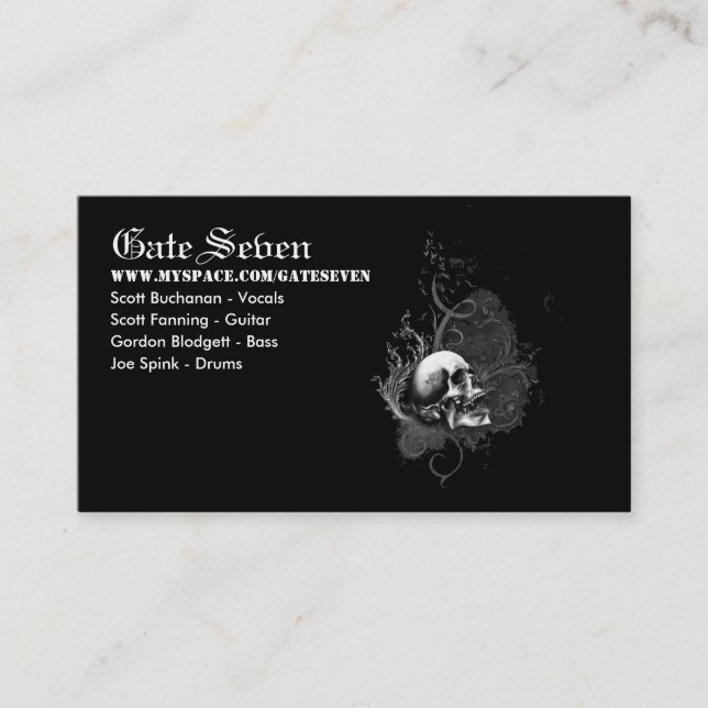 Cartes de visite de la porte sept (Devant)