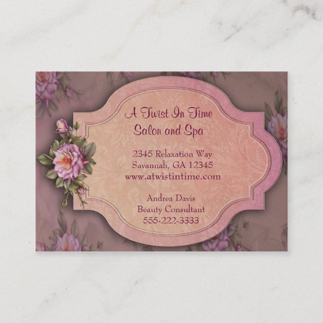 Cartes de visite de la Rose rouge (Devant)