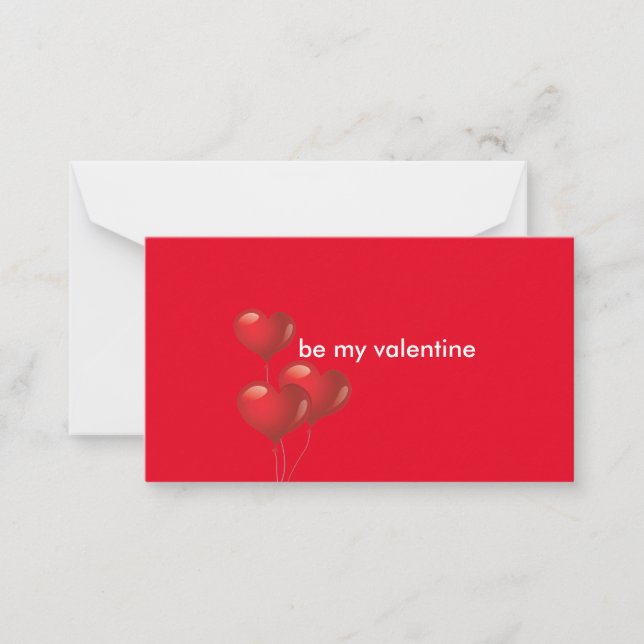 Cartes de visite de la Saint Valentin (Devant)