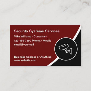 Cartes de visite de la surveillance de sécurité mo