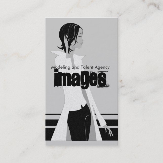 Cartes de visite de l'agence de modélisation et de (Devant)