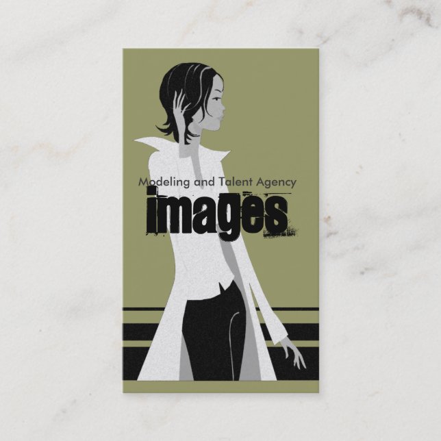 Cartes de visite de l'agence de modélisation et de (Devant)