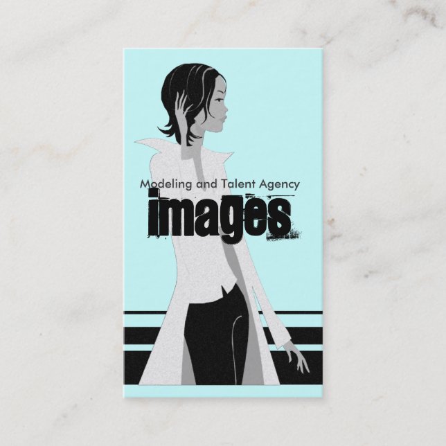 Cartes de visite de l'agence de modélisation et de (Devant)