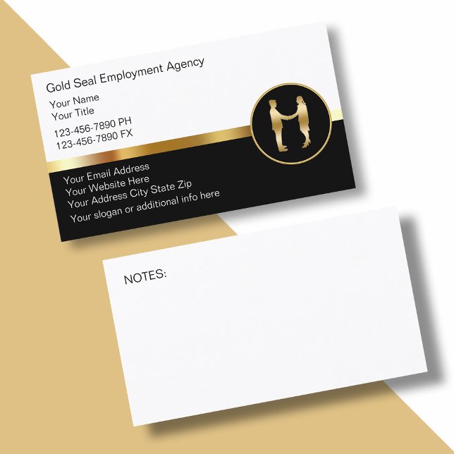 Cartes de visite de l'agence d'emploi Classy (Créateur téléchargé)