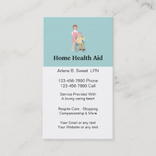 Aide Soins A Domicile Cartes De Visite Zazzle