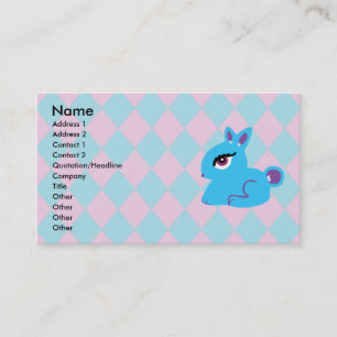 Cartes de visite de lapin bleu