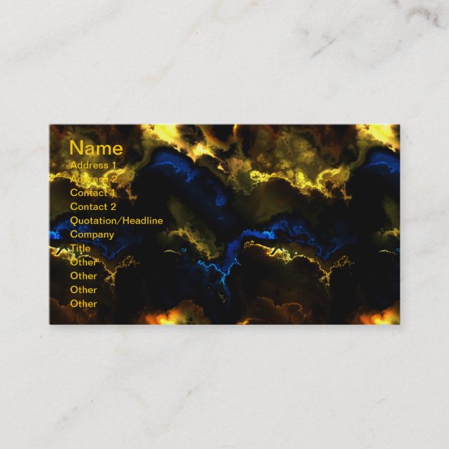 Cartes de visite de l'art de fractale 3 - 11 (Devant)