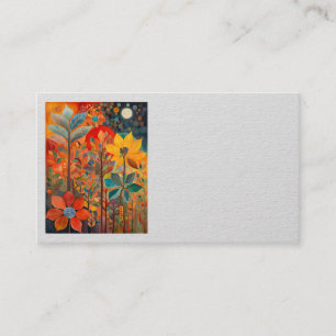 Cartes de visite de l'artisanat des fleurs d'autom