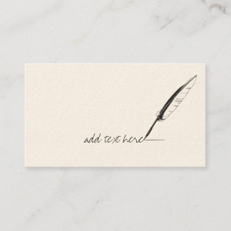 Cartes de visite de l'auteur de Feather Quill