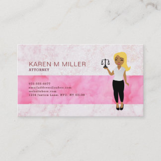 Cartes de visite de l'avocat de Blonde