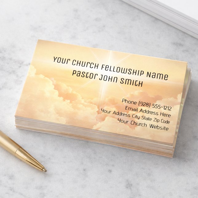 Cartes de visite de l'Église nuageuse céleste chré (Créateur téléchargé)