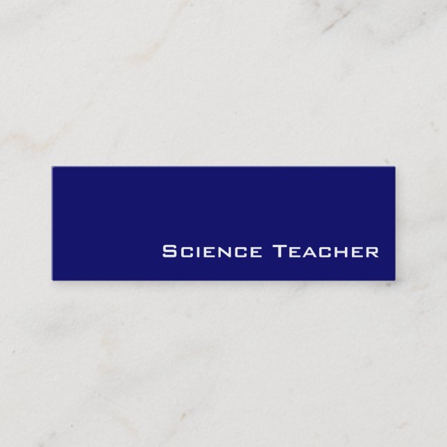 Cartes de visite de l'enseignant scientifique blan (Devant)