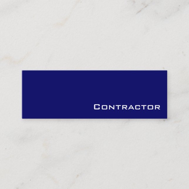 Cartes de visite de l'entrepreneur blanc de la Mar (Devant)