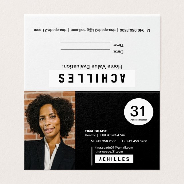 Cartes de visite de l'immobilier (Outside Unfolded)