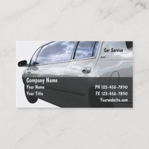 Cartes de visite de limousine de taxi