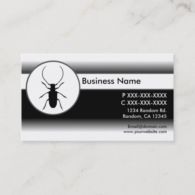Cartes de visite de l'insecte de désintégration no (Devant)