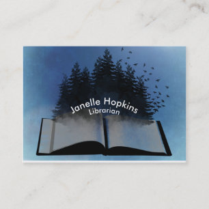 Cartes de visite de livres ouverts