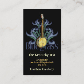 Cartes de visite de logo de banjo de Bluegrass