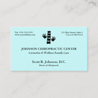 Cartes de visite de logo de chiropractie