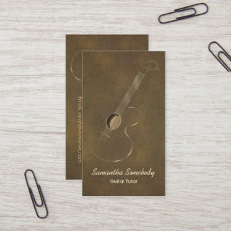 Cartes de visite de logo de guitare acoustique