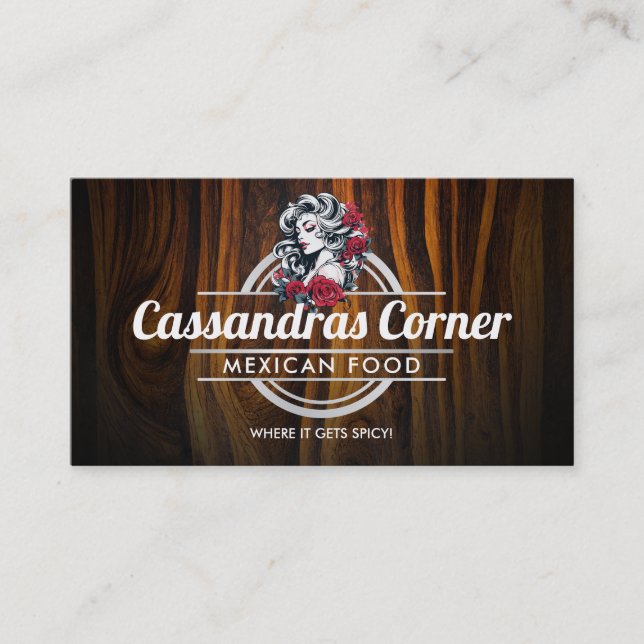 Cartes de visite de logo Femme personnalisable (Devant)