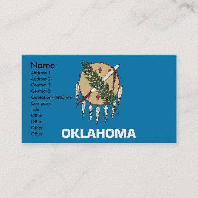 Cartes de visite de l'OKLAHOMA (Devant)