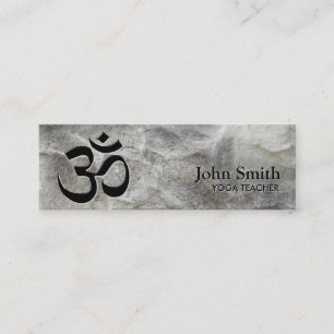 Cartes de visite de l'OM de basalte mini de yoga