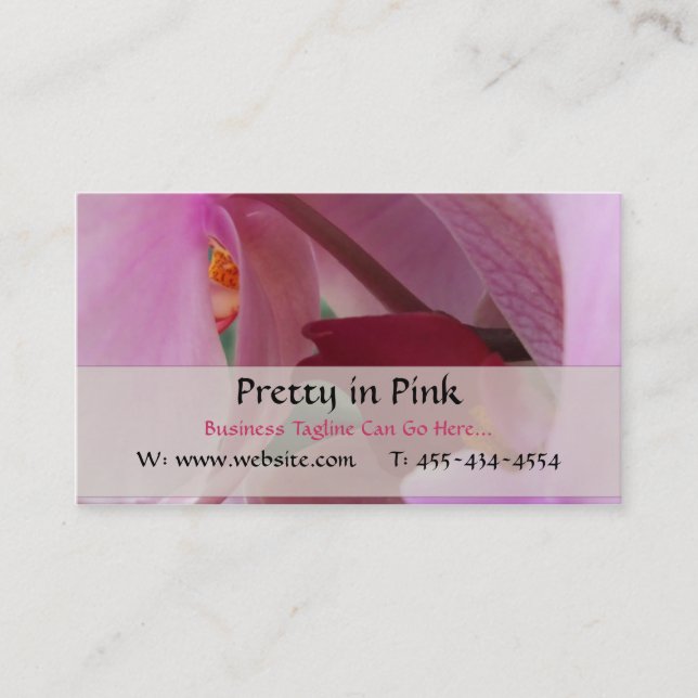 Cartes de visite de l'orchidée (Devant)