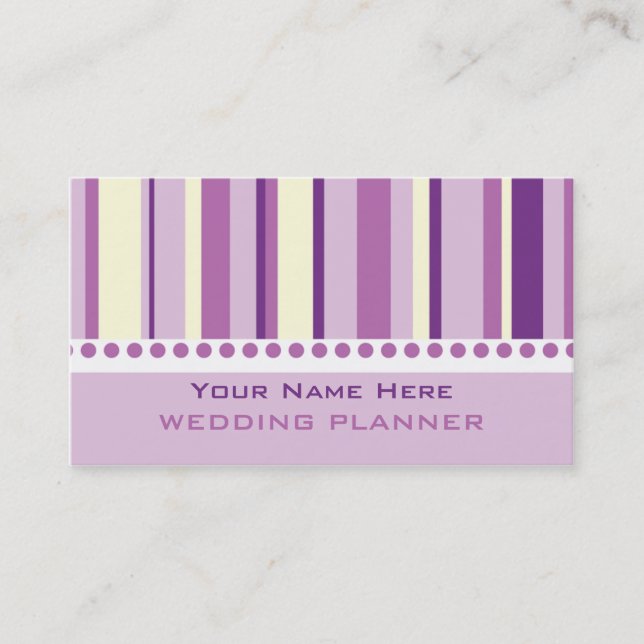 Cartes de visite de l'organisateur mariage (Devant)