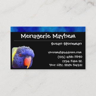 Cartes de visite de Lorikeet d'arc-en-ciel de