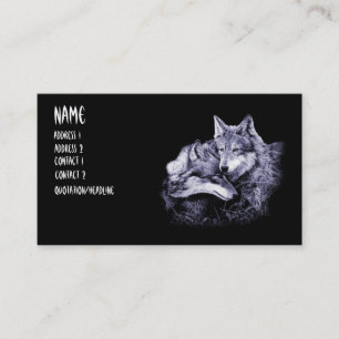 cartes de visite de loups