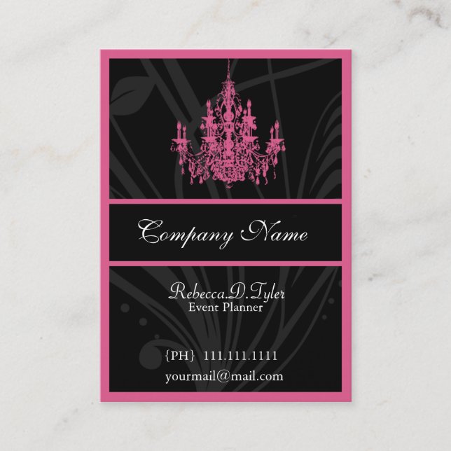 Cartes de visite de lustre chic (Devant)
