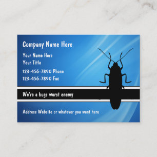 Cartes de visite de lutte contre les parasites