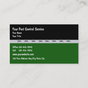 Cartes de visite de lutte contre les parasites