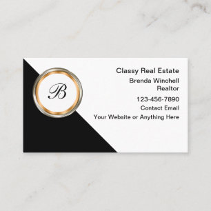 Cartes de visite de luxe pour agence immobilière a