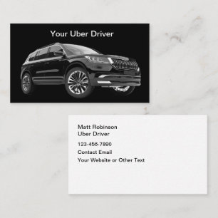 Cartes de visite de luxe pour chauffeur Uber